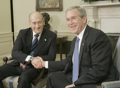 Bush with Olmert